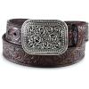 ARIAT Women’s Rhinestones Embossed Leather Belt(Brown)