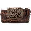 ARIAT Women’s Rhinestones Embossed Leather Belt(Chocolate)