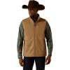ARIAT mens Vernon Softshell Vest(Khaki Southwest)