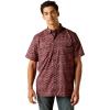 Ariat Mens Fitted Venttek Grey Shirt(Dark Redwood)