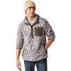 Polar Bear Fleece Jetty Gray Geo Map