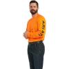 Ariat Mens Rebar Cotton Strong Graphic T-Shirt(Safety Orange/Black)