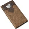 Ariat Men’s Rodeo Wallet with Silver Shield Concho, Distressed Brown Top Grain Leather, Boot Stitching(Rodeo_brown)