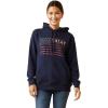 Ariat Women’s Hooded Sweatshirt(Real Flying Flag Navy)