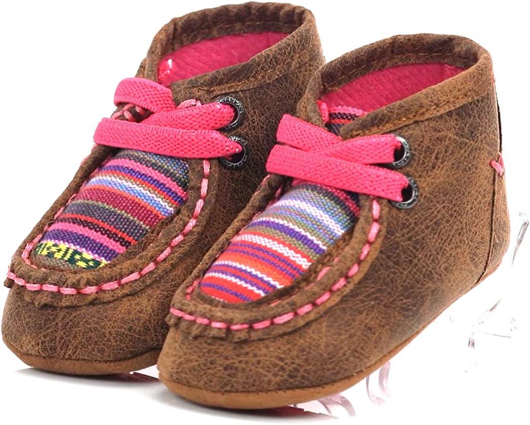imageARIAT Lil Stompers Infant Girls Casual ShoesBrownPink Serape Aurora