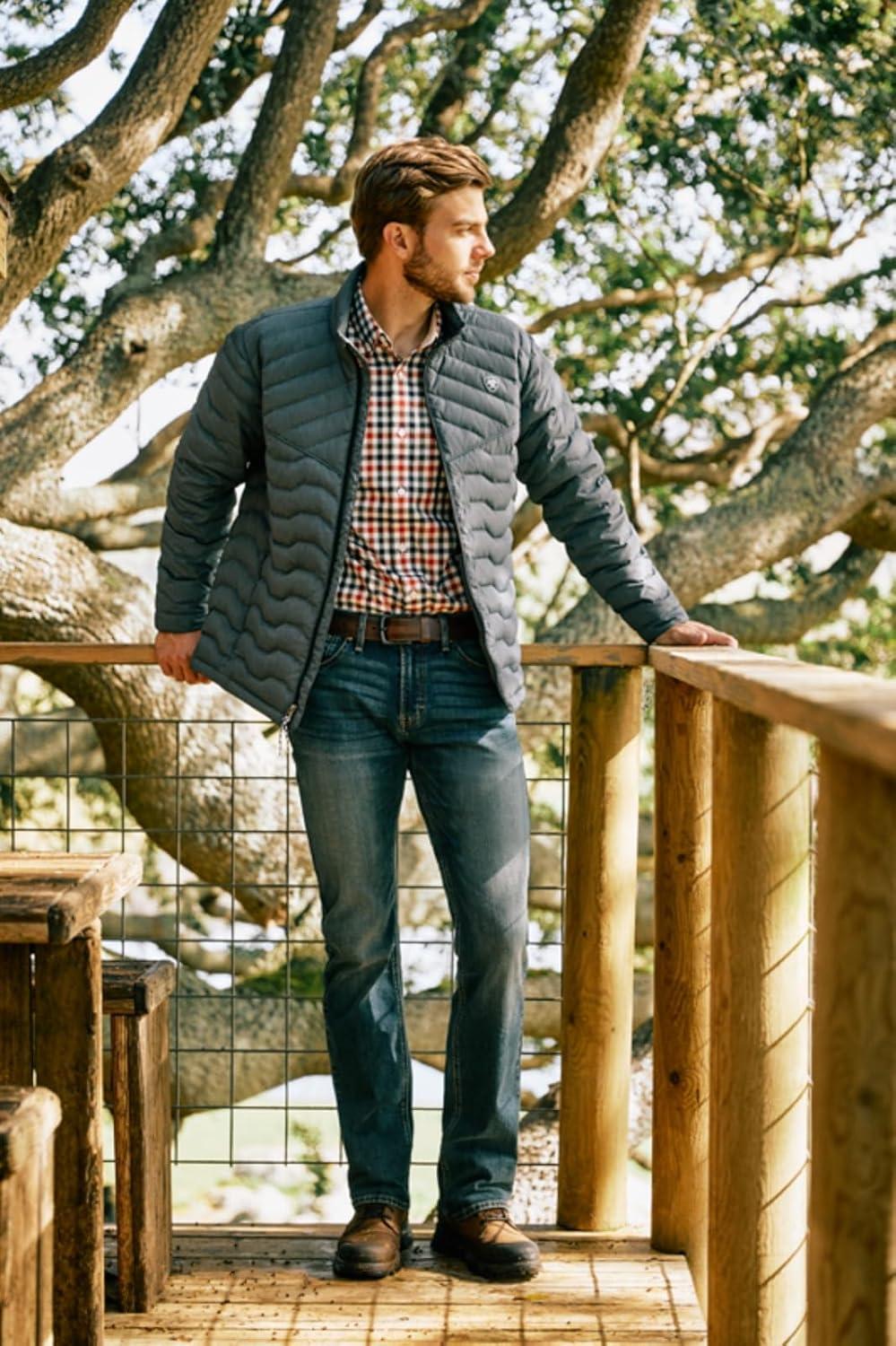 imageARIAT Mens Ideal Down JacketCharcoal Heather