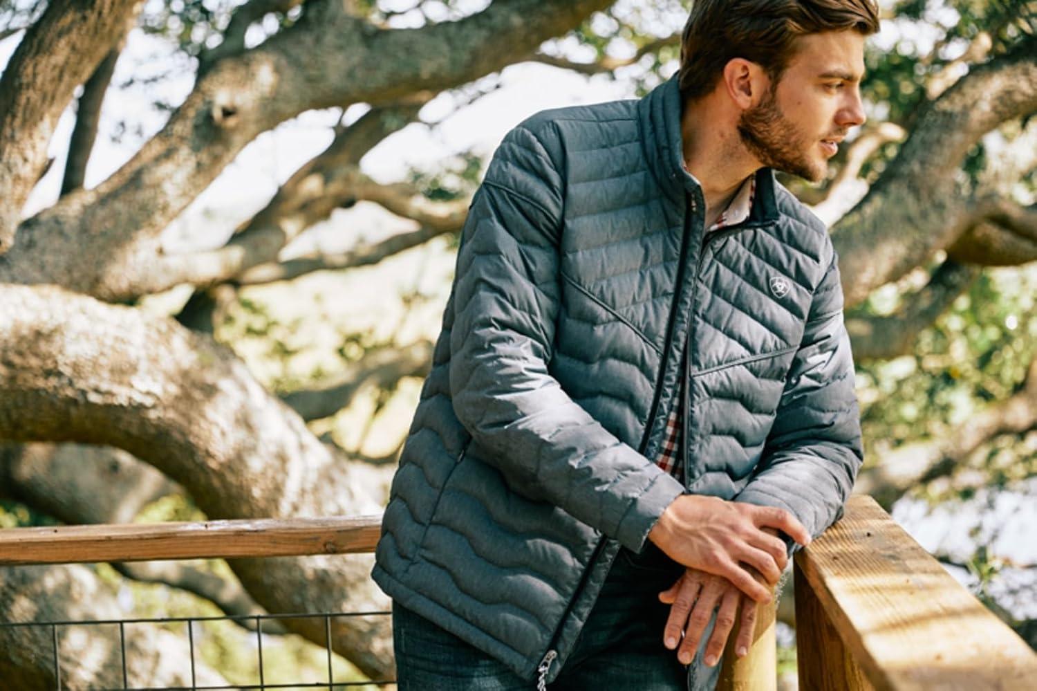 imageARIAT Mens Ideal Down JacketCharcoal Heather