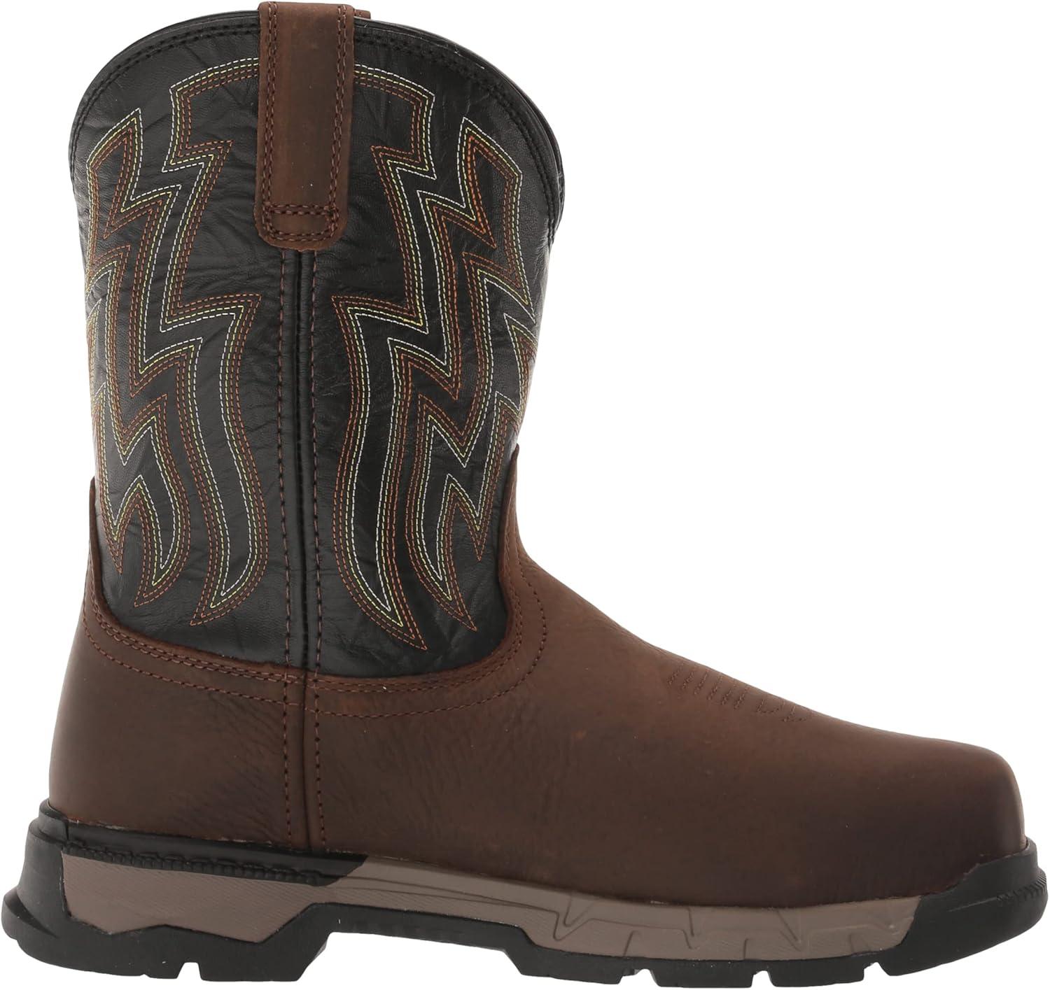 imageARIAT Mens Rebar Flex Western Waterproof Work BootDark Brown