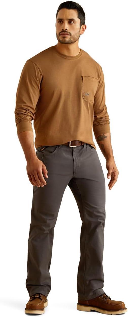 imageARIAT Mens Rebar Workman LogoRebar Khaki HeatherRebar Oran