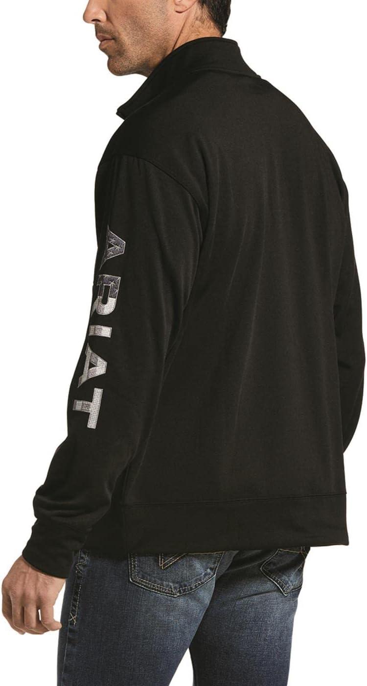 imageARIAT Mens Team Logo 14 Zip SweatshirtMalbecPearl Gray