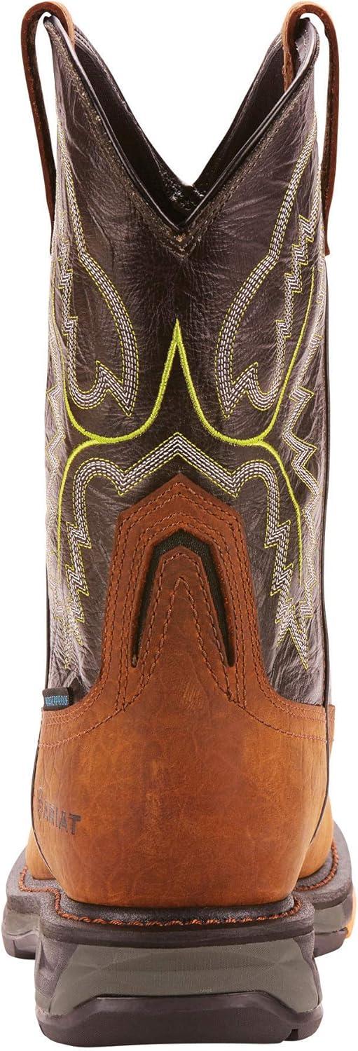 imageARIAT Mens Workhog Xt Coil Wide Square Toe Carbon Toe Work BootOiled Dark BrownBlack