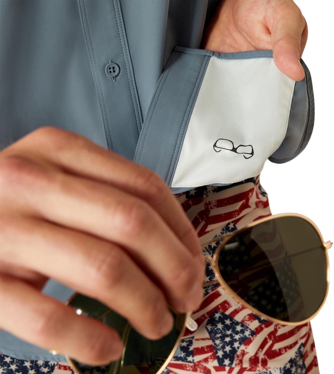 imageARIAT Venttek Outbound Fitted ShirtNewsboy Blue