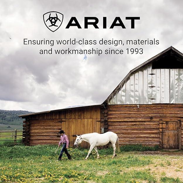 imageARIAT Womens Jackie Square Toe Warm Soft Genuine Suede Leather Indoor Outdoor Slippers with Plush CollarChestnut