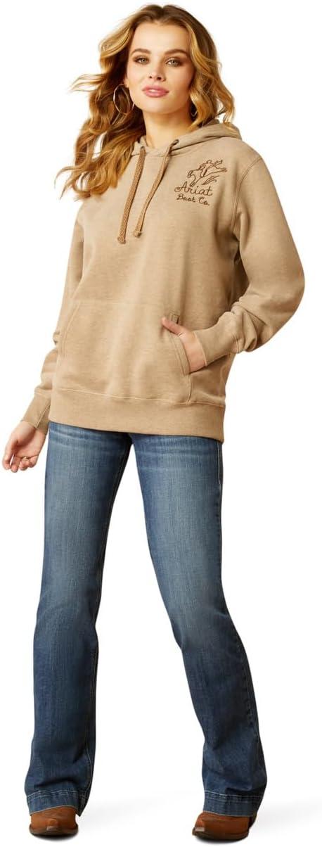 imageARIAT Womens Mexico HoodieDark Oatmeal Heather