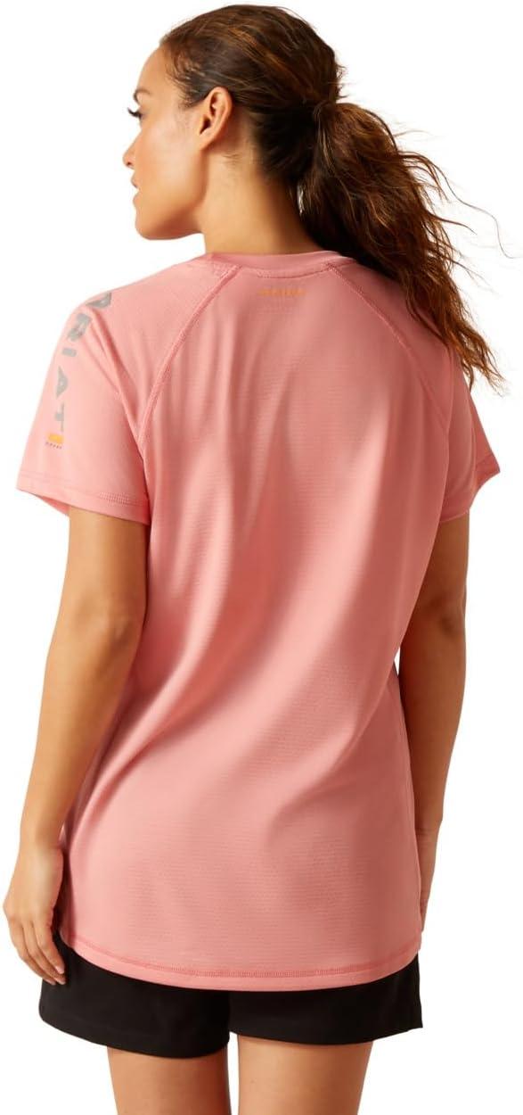 imageARIAT Womens Rebar Heat Fighter TShirtMauveglowSharkskin