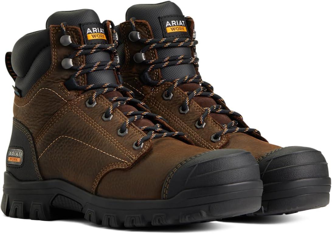 imageARIAT Womens Treadfast 6quot Waterproof Work BootDark Brown