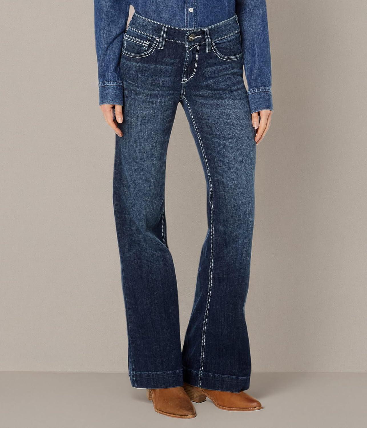 imageARIAT Womens Trouser Perfect Rise Aisha Wide Leg JeanMissouri