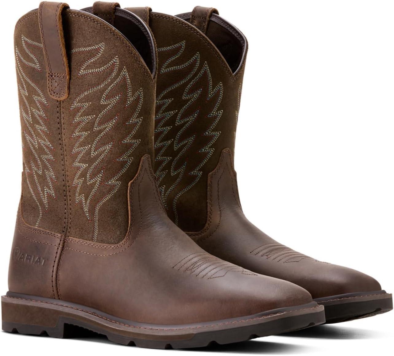 imageARIAT mens Groundbreaker Wide Square Toe Work BootBrown