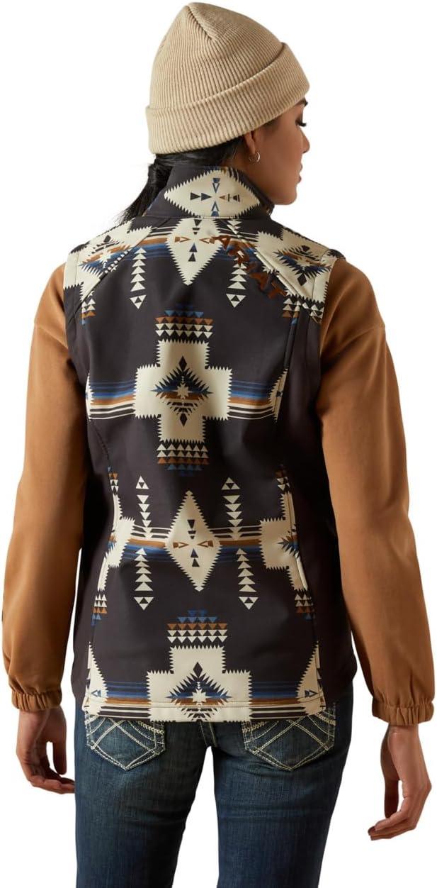 imageARIAT womens Ariat Logo Softshell Print VestThornstone Print