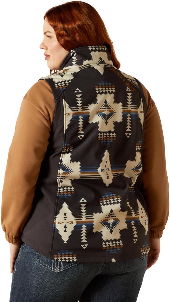 imageARIAT womens Ariat Logo Softshell Print VestThornstone Print