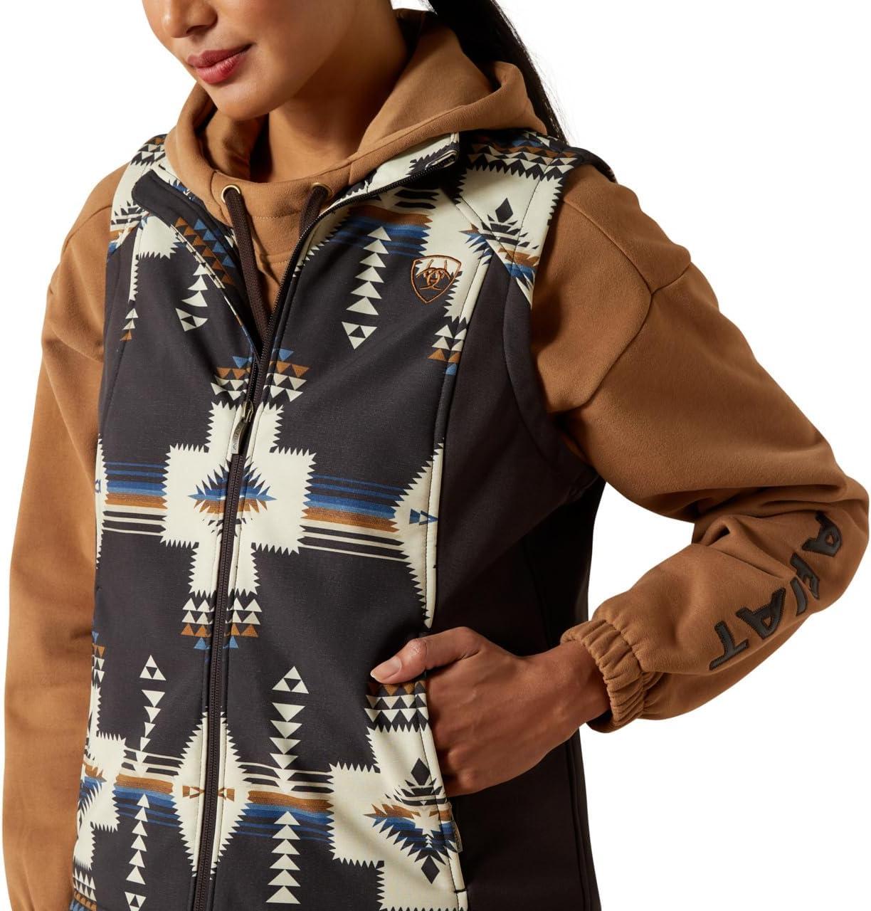 imageARIAT womens Ariat Logo Softshell Print VestThornstone Print