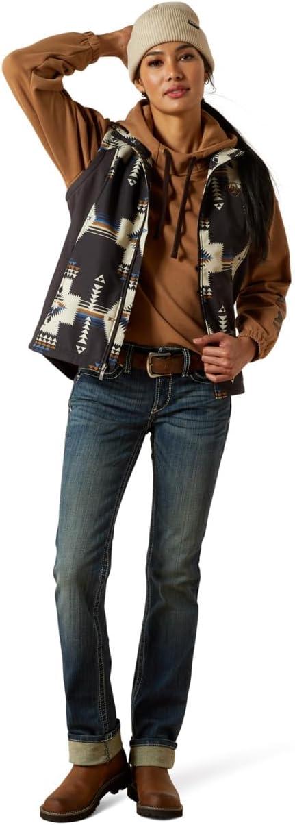 imageARIAT womens Ariat Logo Softshell Print VestThornstone Print
