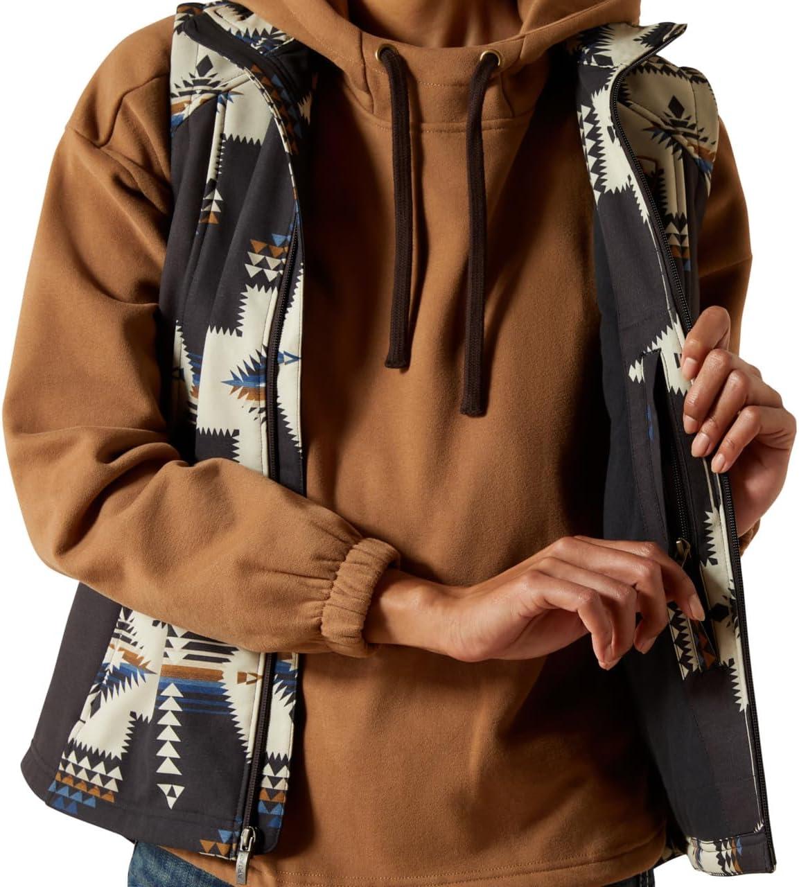 imageARIAT womens Ariat Logo Softshell Print VestThornstone Print