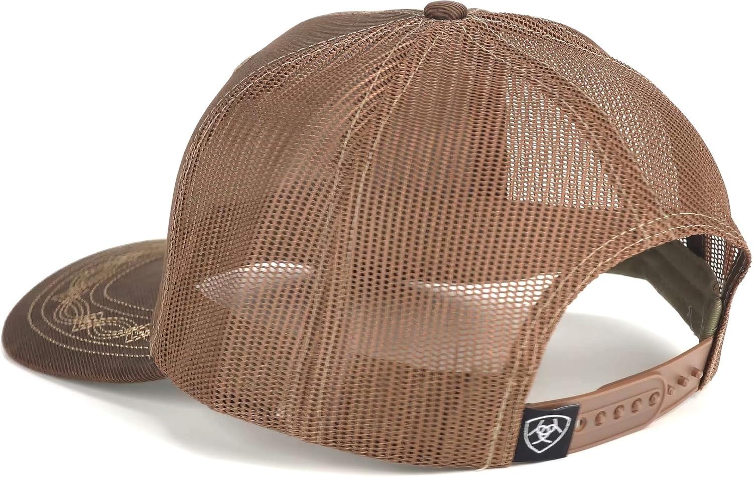 imageAriat Mens Black Red Gray Mesh HatBrown