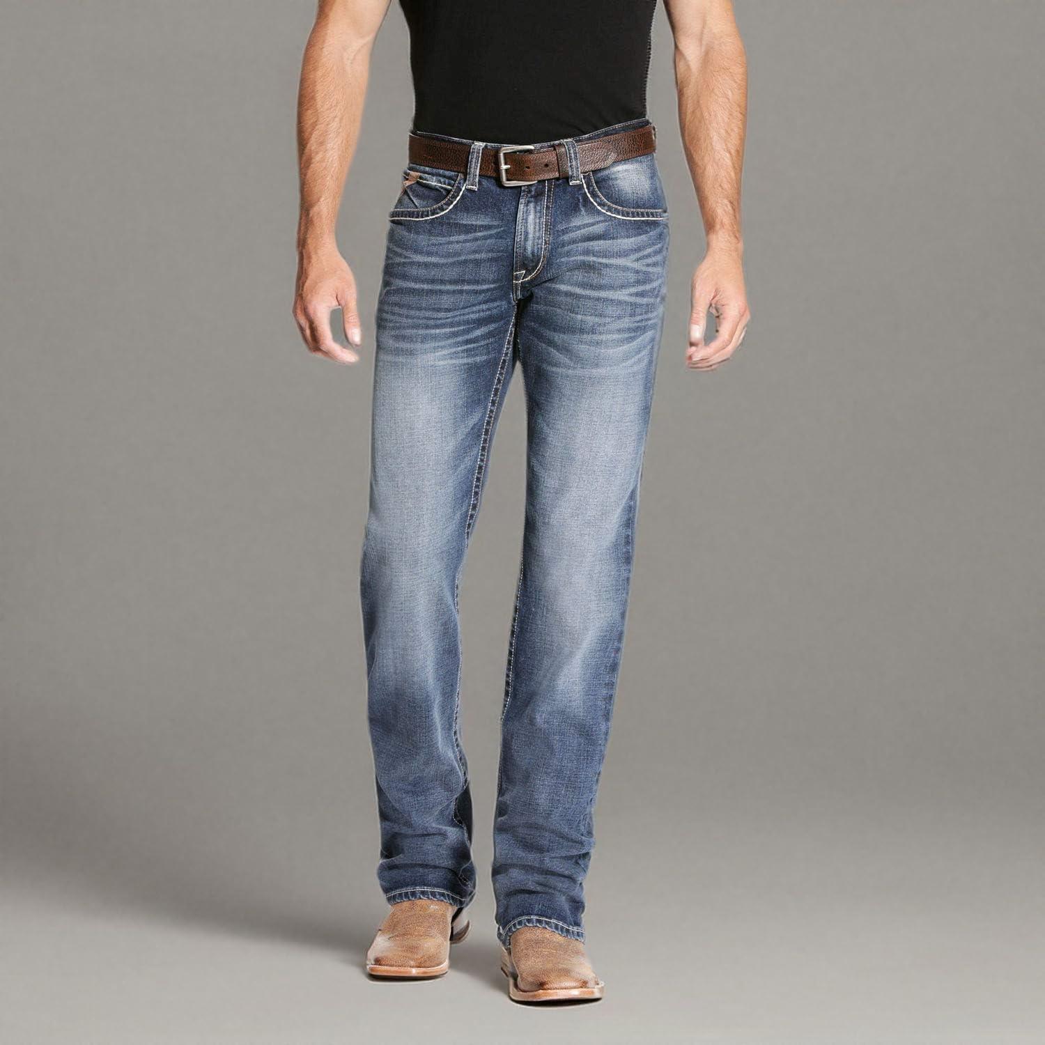 imageAriat Mens M4 Low Rise Boot Cut JeansSilverton