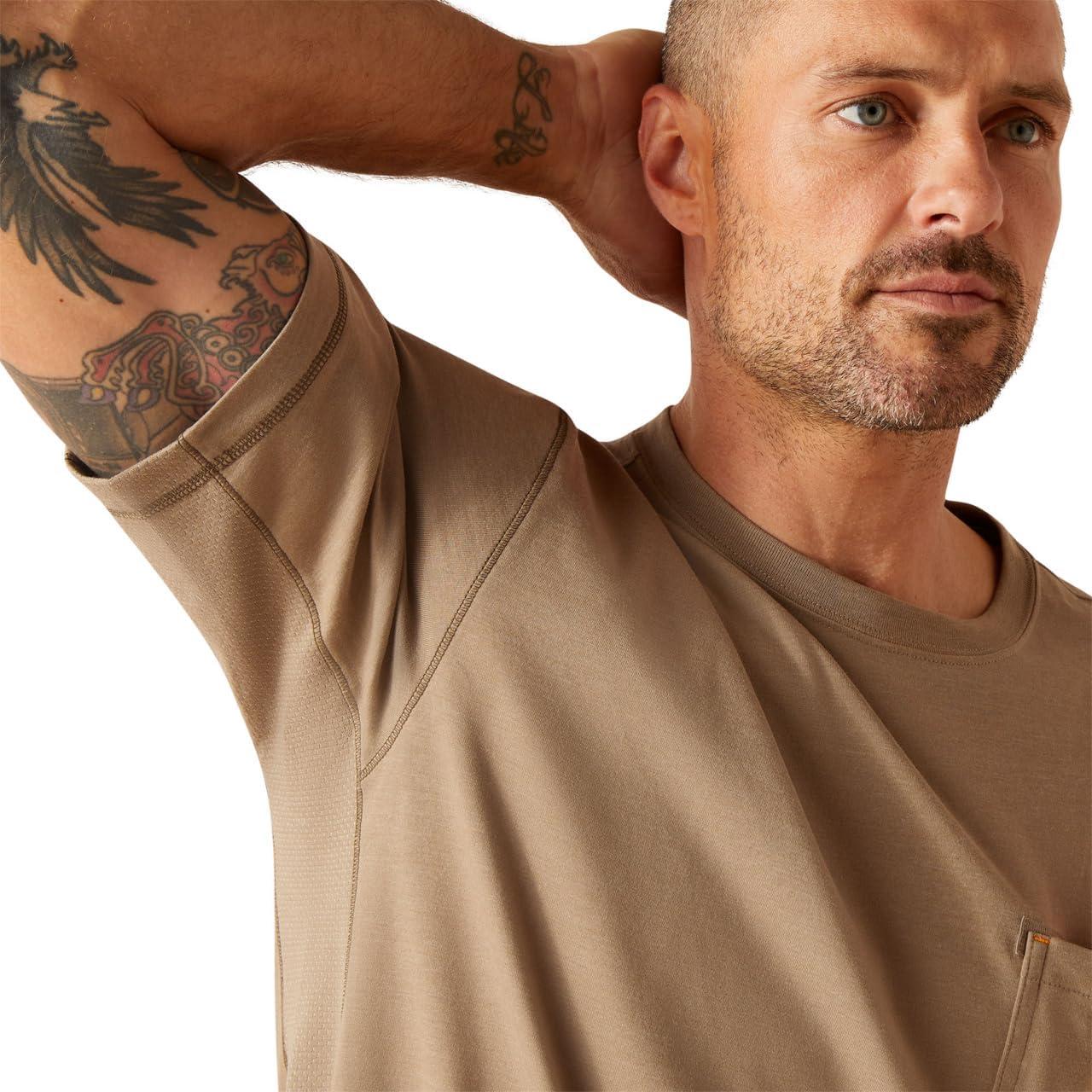 imageAriat Mens Rebar Short Sleeve CrewBrindle Heather
