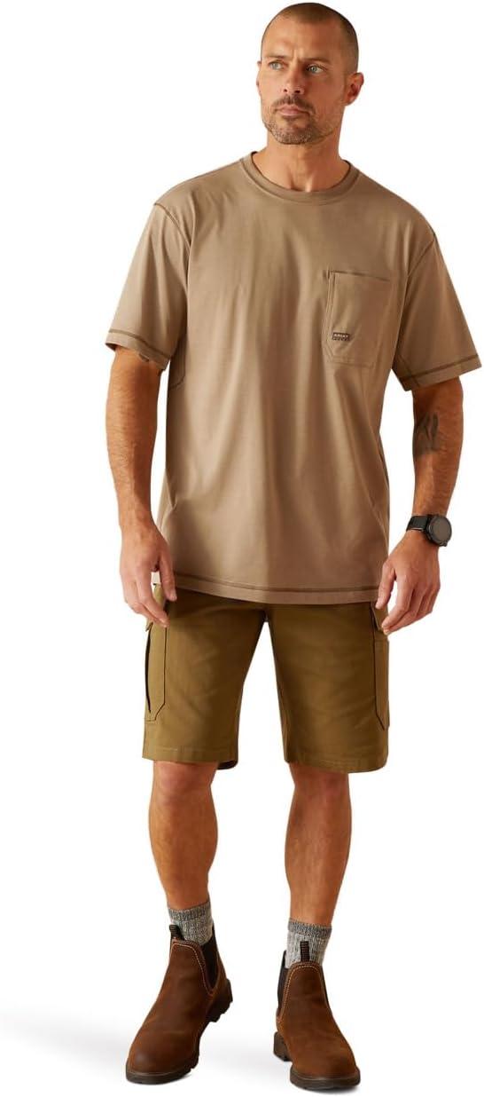 imageAriat Mens Rebar Short Sleeve CrewBrindle Heather