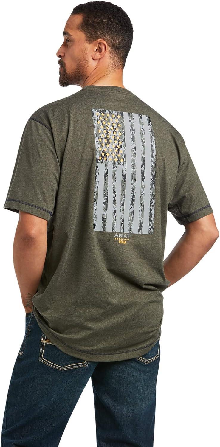 imageAriat Mens Rebar Short Sleeve CrewSage Heather