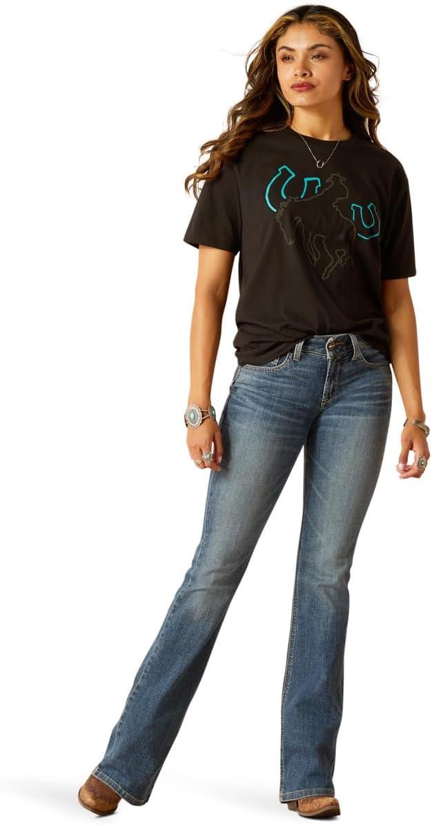 imageAriat Womens Ariat Denim Label TShirtBlackAriat Riders Club