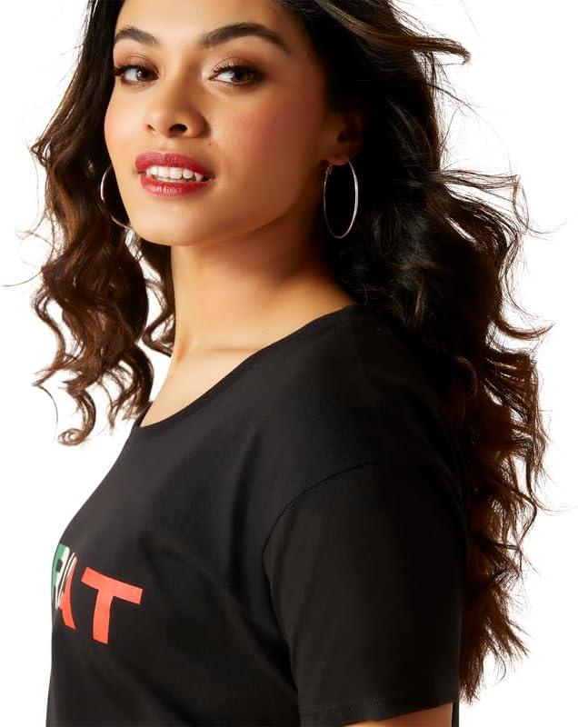 imageAriat Womens Ariat Denim Label TShirtBlackViva Mexico