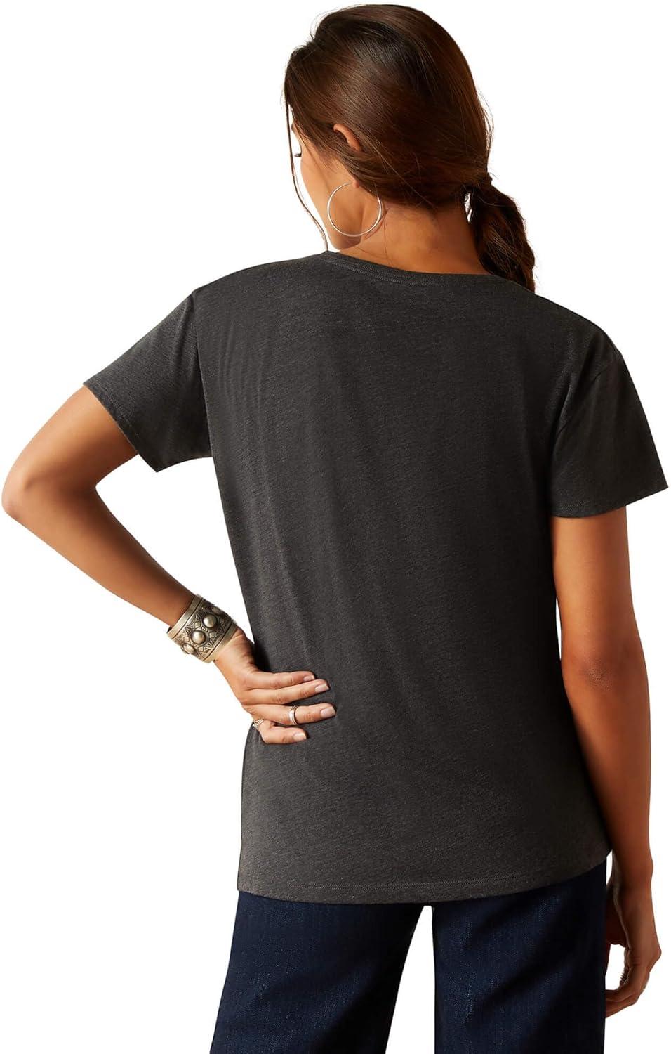 imageAriat Womens Ariat Denim Label TShirtCharcoal HeatherAriat Presents
