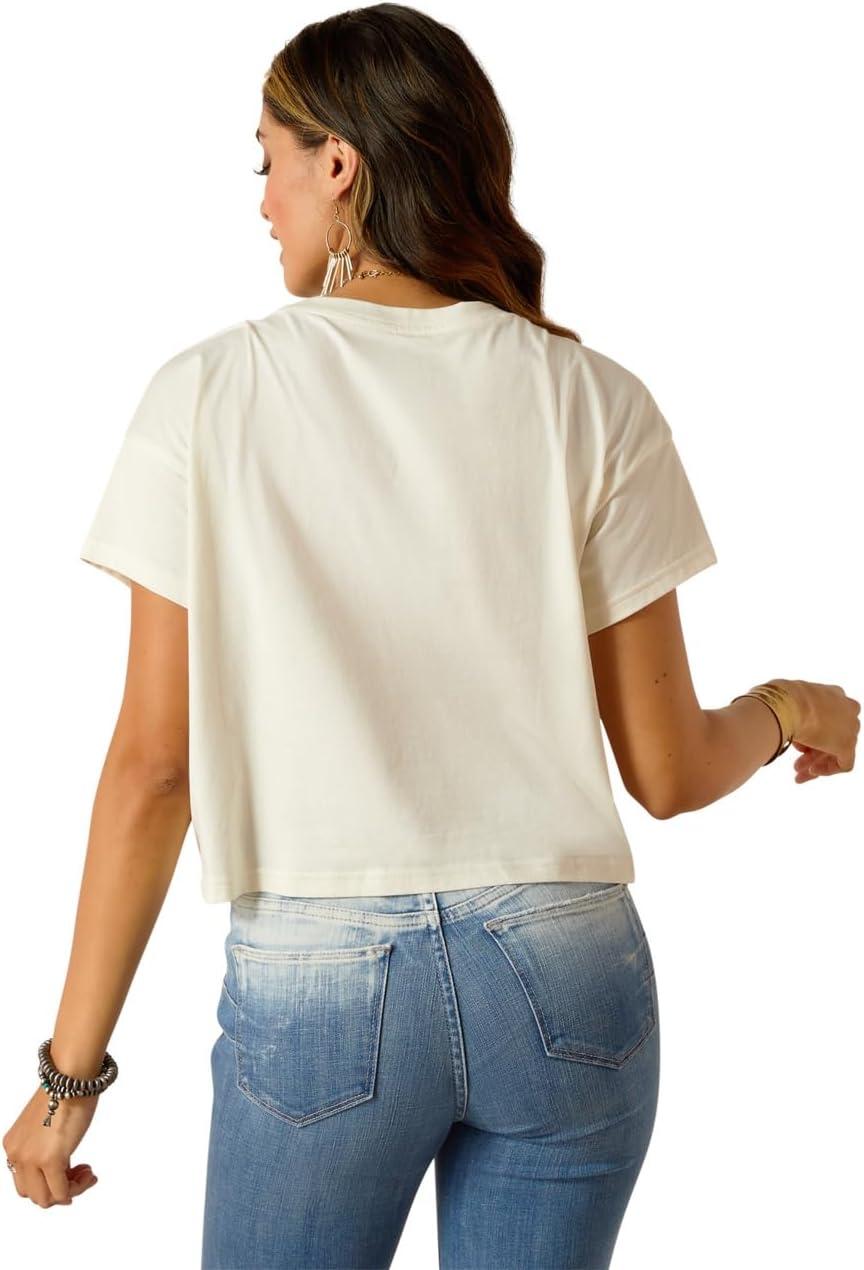 imageAriat Womens Ariat Denim Label TShirtCoconut MilkWild Hat