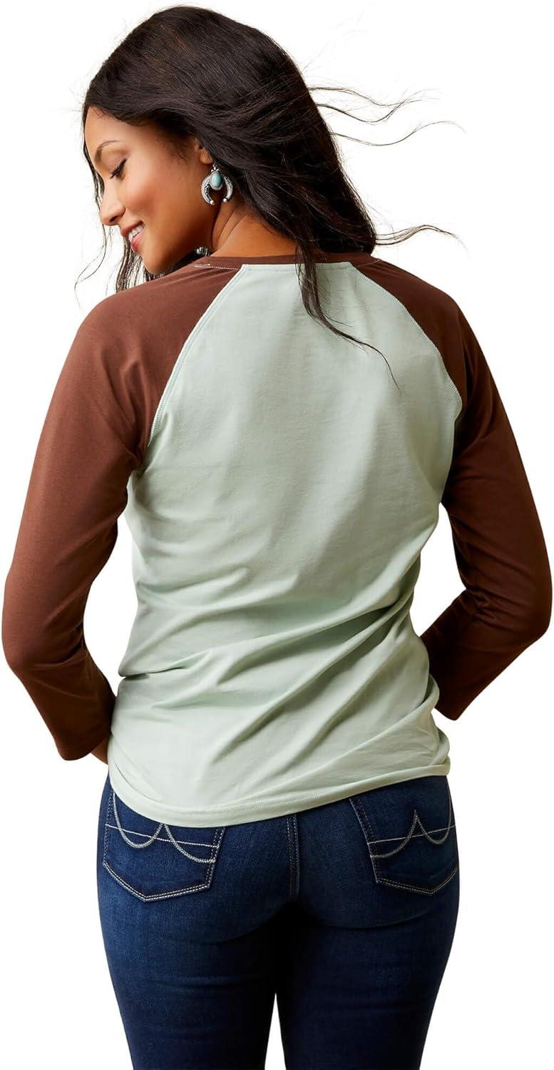 imageAriat Womens Ariat Denim Label TShirtFrosty GreenAriat Classic