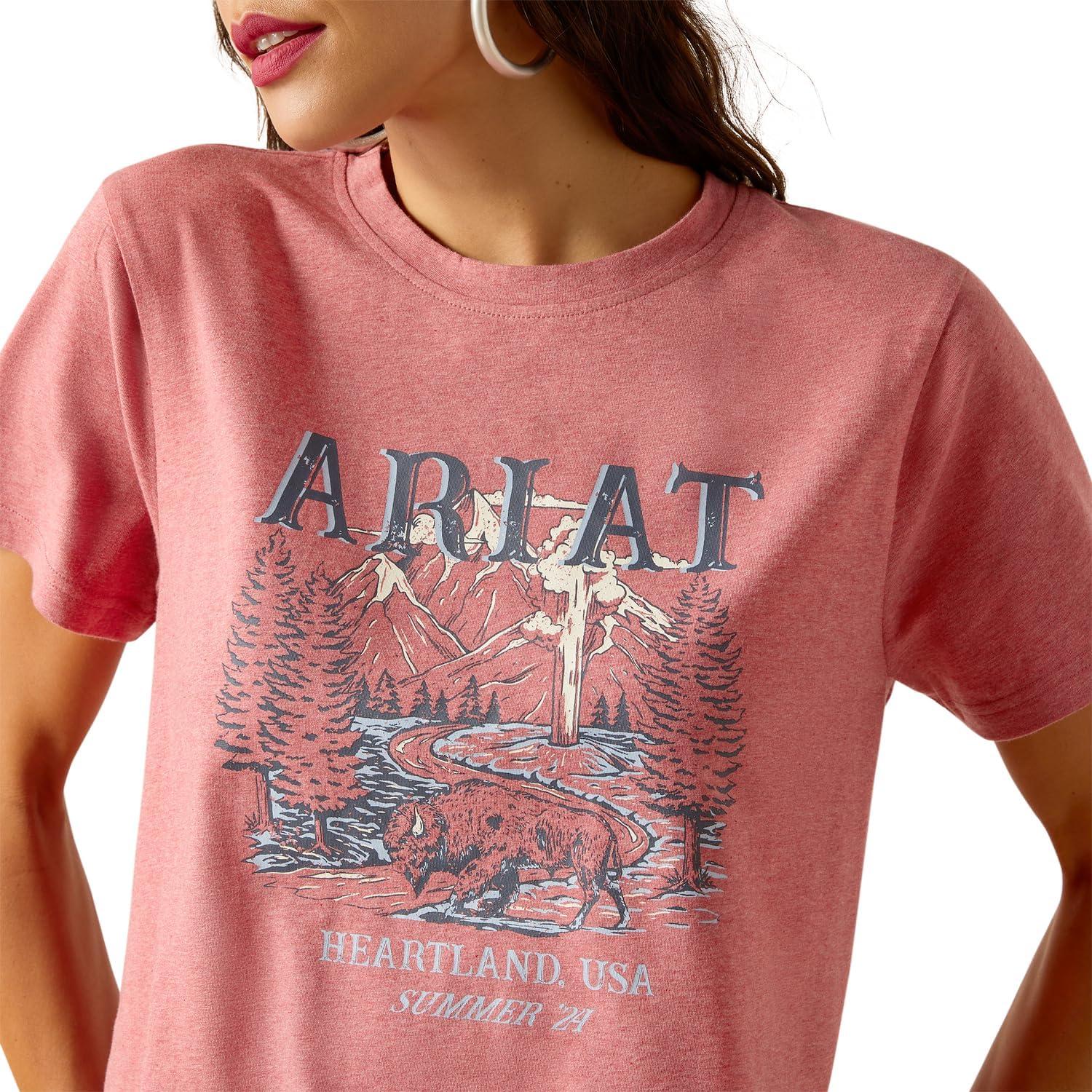 imageAriat Womens Ariat Denim Label TShirtGarnet Heather
