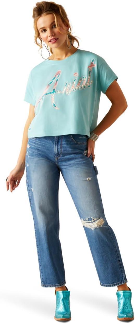 imageAriat Womens Ariat Denim Label TShirtMarine BlueMills