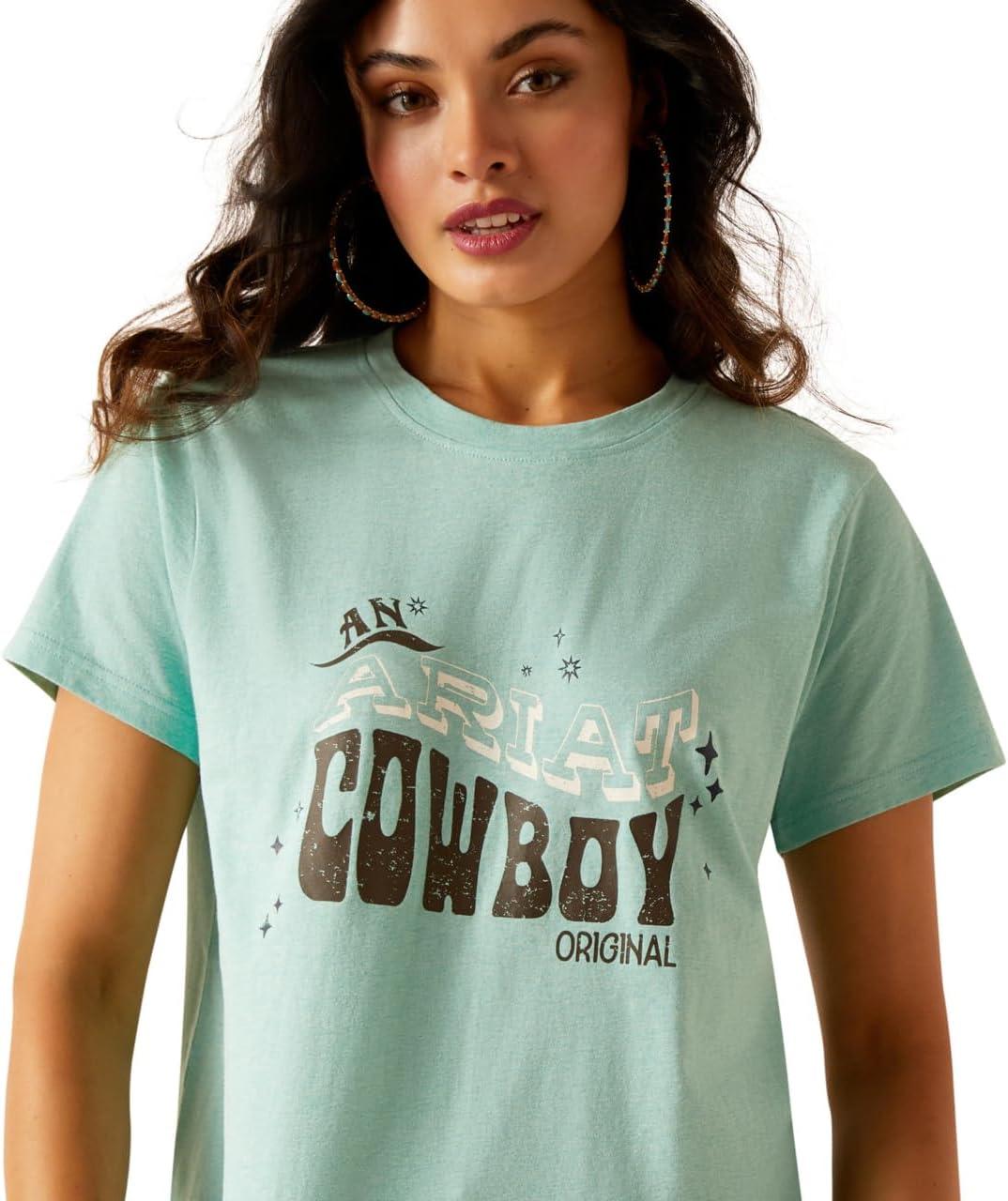 imageAriat Womens Ariat Denim Label TShirtMoonbeam