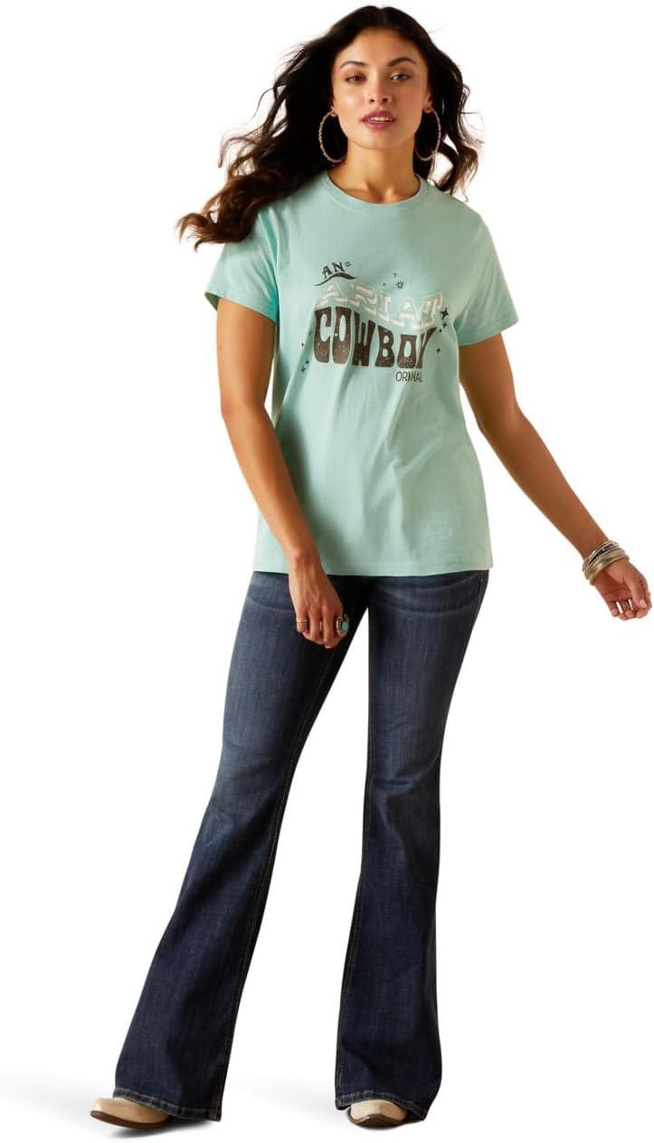 imageAriat Womens Ariat Denim Label TShirtMoonbeam