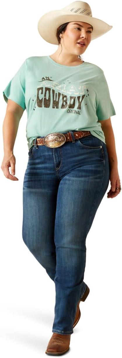 imageAriat Womens Ariat Denim Label TShirtMoonbeam