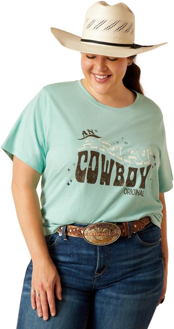 imageAriat Womens Ariat Denim Label TShirtMoonbeam