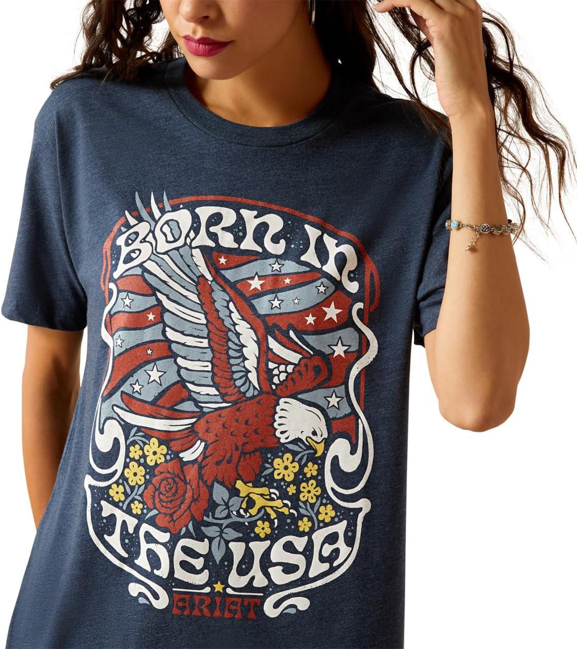 imageAriat Womens Ariat Denim Label TShirtNavy Heather