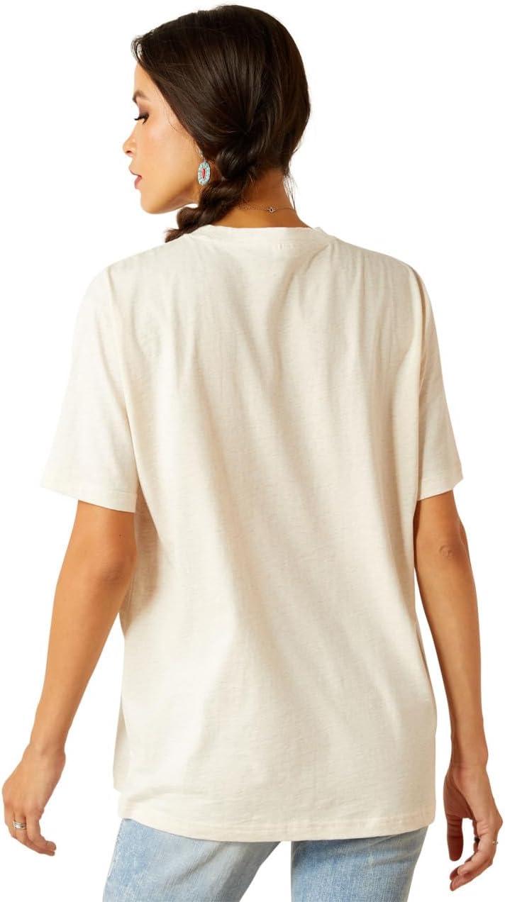 imageAriat Womens Ariat Denim Label TShirtOatmeal HeatherLola
