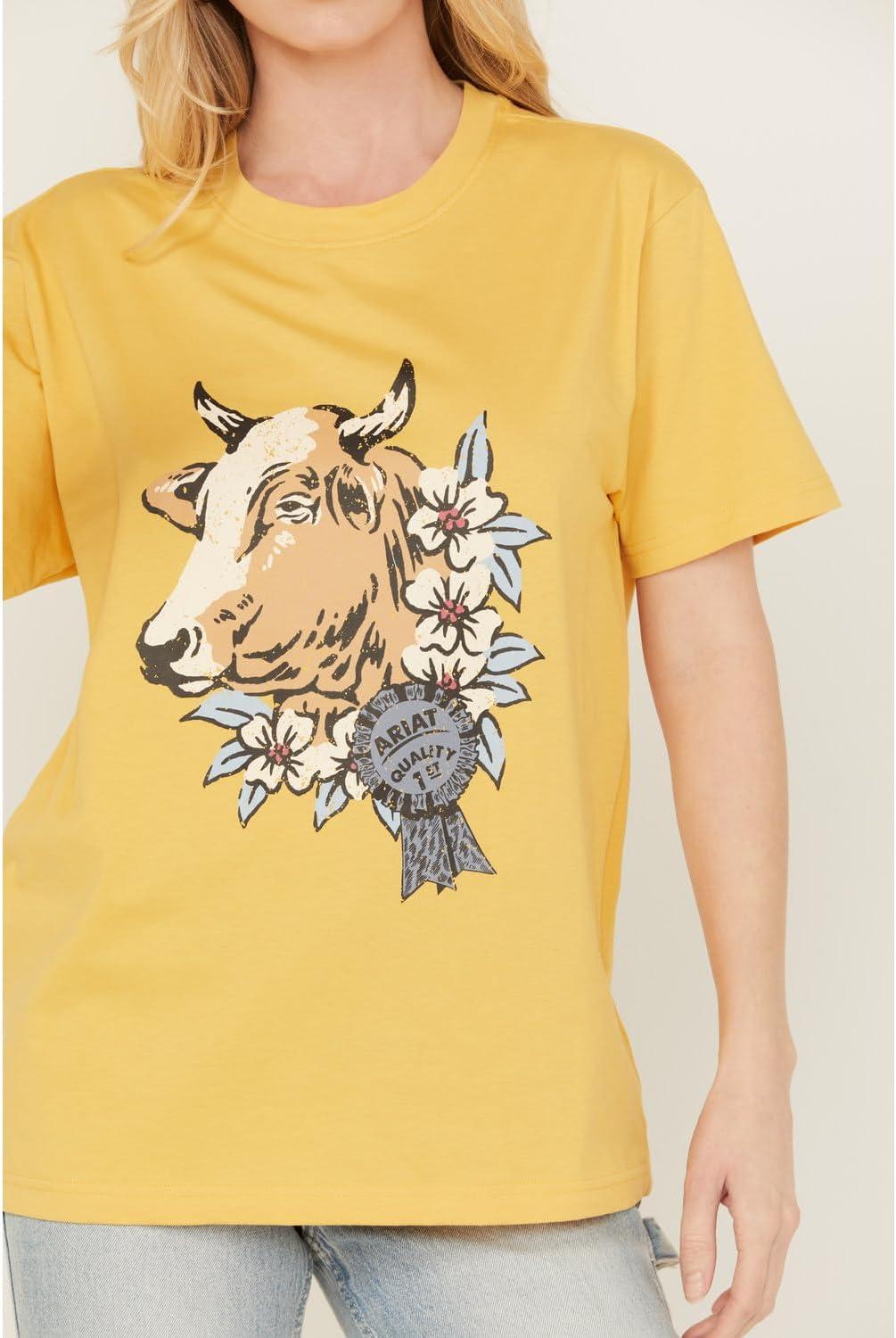 imageAriat Womens Ariat Denim Label TShirtOchre