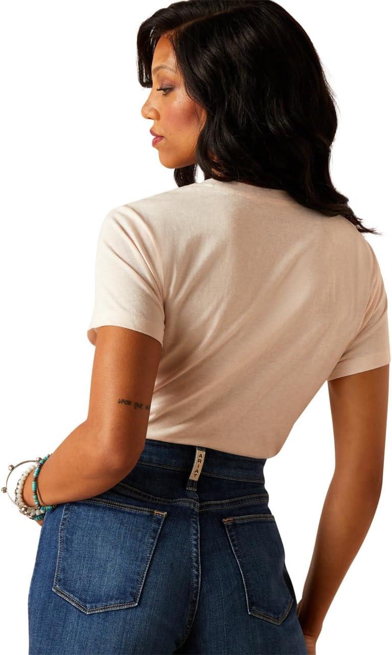 imageAriat Womens Ariat Denim Label TShirtPink Heather