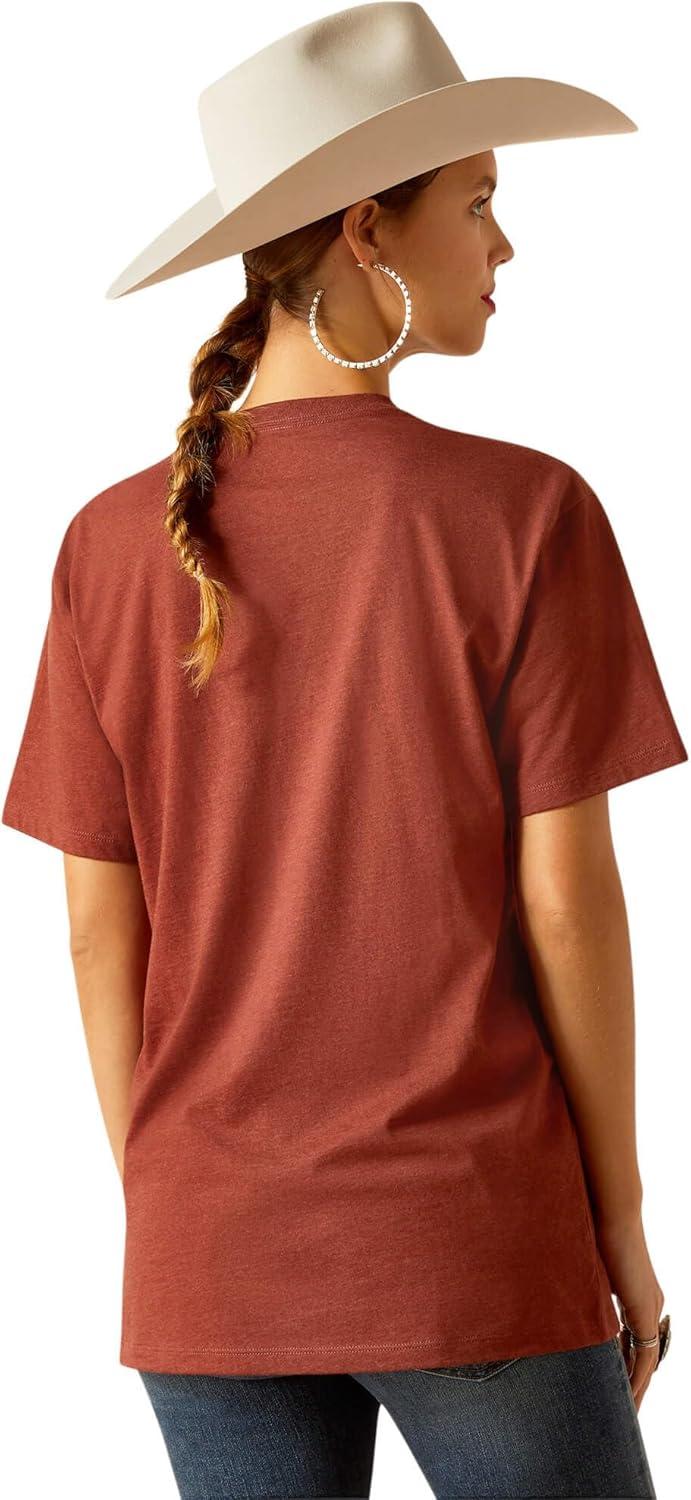 imageAriat Womens Ariat Denim Label TShirtRust HeatherAriat Horseshoe