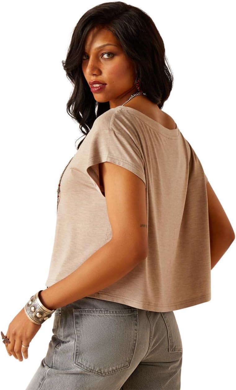 imageAriat Womens Ariat Denim Label TShirtSavannah HeatherCowgirls