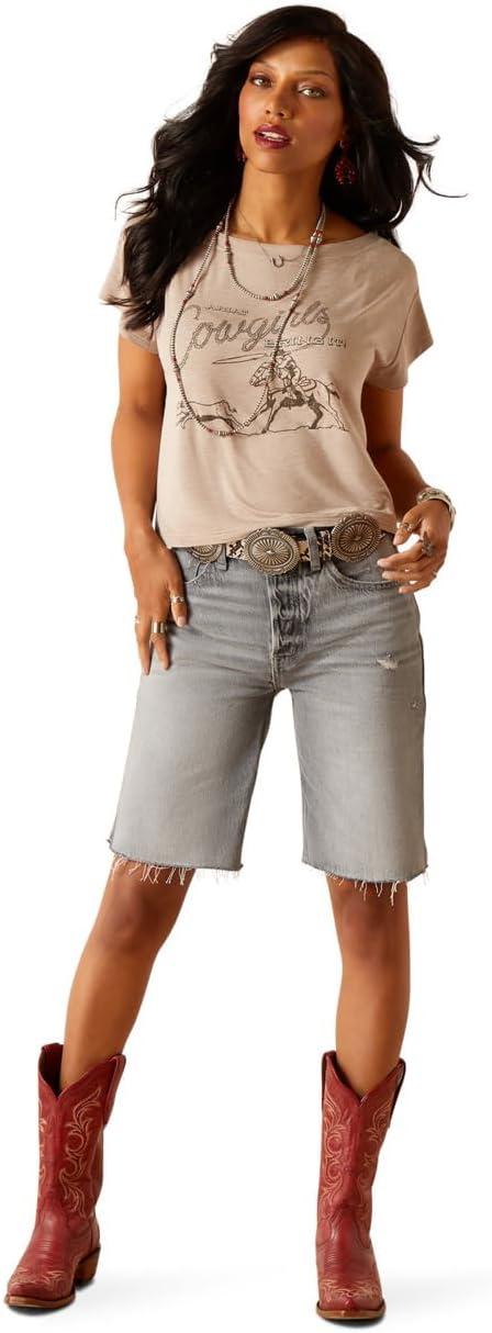 imageAriat Womens Ariat Denim Label TShirtSavannah HeatherCowgirls